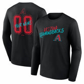 Arizona Diamondbacks Hustle Personalized Name & Number Long Sleeve T-Shirt Clearance