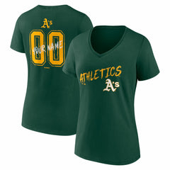 Athletics Women's Hustle Personalized Name & Number V-Neck T-Shirt for sale
