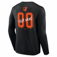Baltimore Orioles Hustle Personalized Name & Number Long Sleeve T-Shirt for sale