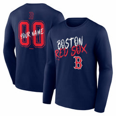 Boston Red Sox Hustle Personalized Name & Number Long Sleeve T-Shirt for sale