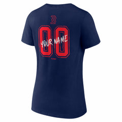 Boston Red Sox Women's Hustle Personalized Name & Number V-Neck T-Shirt Sale