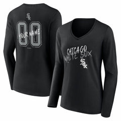 Chicago White Sox Women's Hustle Personalized Name & Number Long Sleeve V-Neck T-Shirt Online
