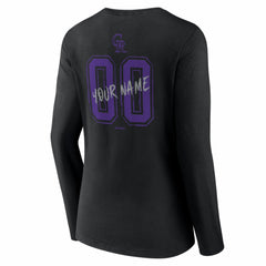 Colorado Rockies Women's Hustle Personalized Name & Number Long Sleeve V-Neck T-Shirt for sale