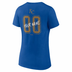 Kansas City Royals Women's Hustle Personalized Name & Number V-Neck T-Shirt Online