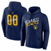 Milwaukee Brewers Hustle Personalized Name & Number Hoodie Clearance