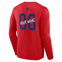 Philadelphia Phillies Hustle Personalized Name & Number Long Sleeve T-Shirt discount