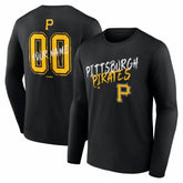 Pittsburgh Pirates Hustle Personalized Name & Number Long Sleeve T-Shirt Clearance