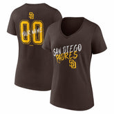 San Diego Padres Women's Hustle Personalized Name & Number V-Neck T-Shirt discount