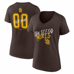 San Diego Padres Women's Hustle Personalized Name & Number V-Neck T-Shirt discount
