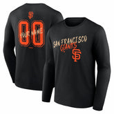 San Francisco Giants Hustle Personalized Name & Number Long Sleeve T-Shirt for sale