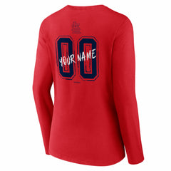 St. Louis Cardinals Women's Hustle Personalized Name & Number Long Sleeve V-Neck T-Shirt Sale