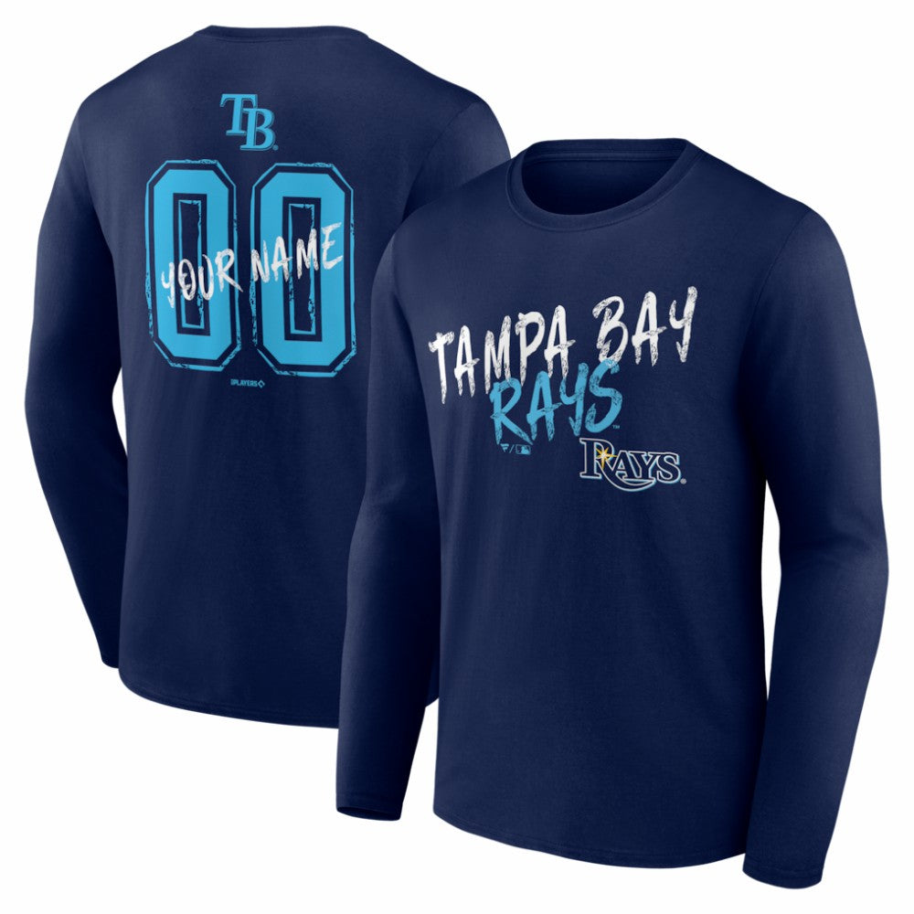 Tampa Bay Rays Hustle Personalized Name & Number Long Sleeve T-Shirt discount
