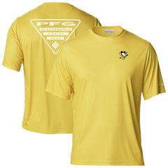 Pittsburgh Penguins Columbia PFG Terminal Tackle Omni-Shade T-Shirt Gold