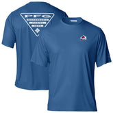 Colorado Avalanche - Columbia PFG Terminal Tackle Omni-Shade T-Shirt Blue