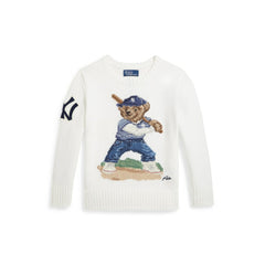 Yankees Polo Ralph Lauren Preschool Bear Sweater Clearance