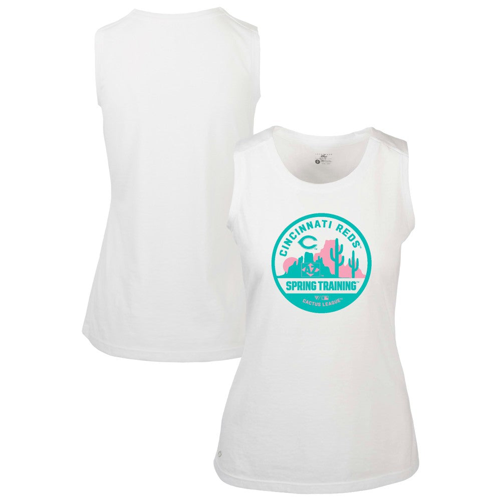 Cincinnati Reds Levelwear Women's Macy Spring Training Badge Bold Tank Top Clearance
