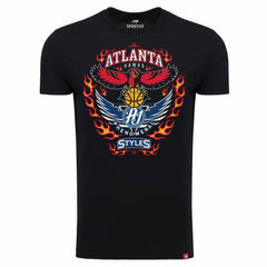 NBA - AJ Styles Sportiqe Atlanta Hawks Tri-Blend T-Shirt - Black