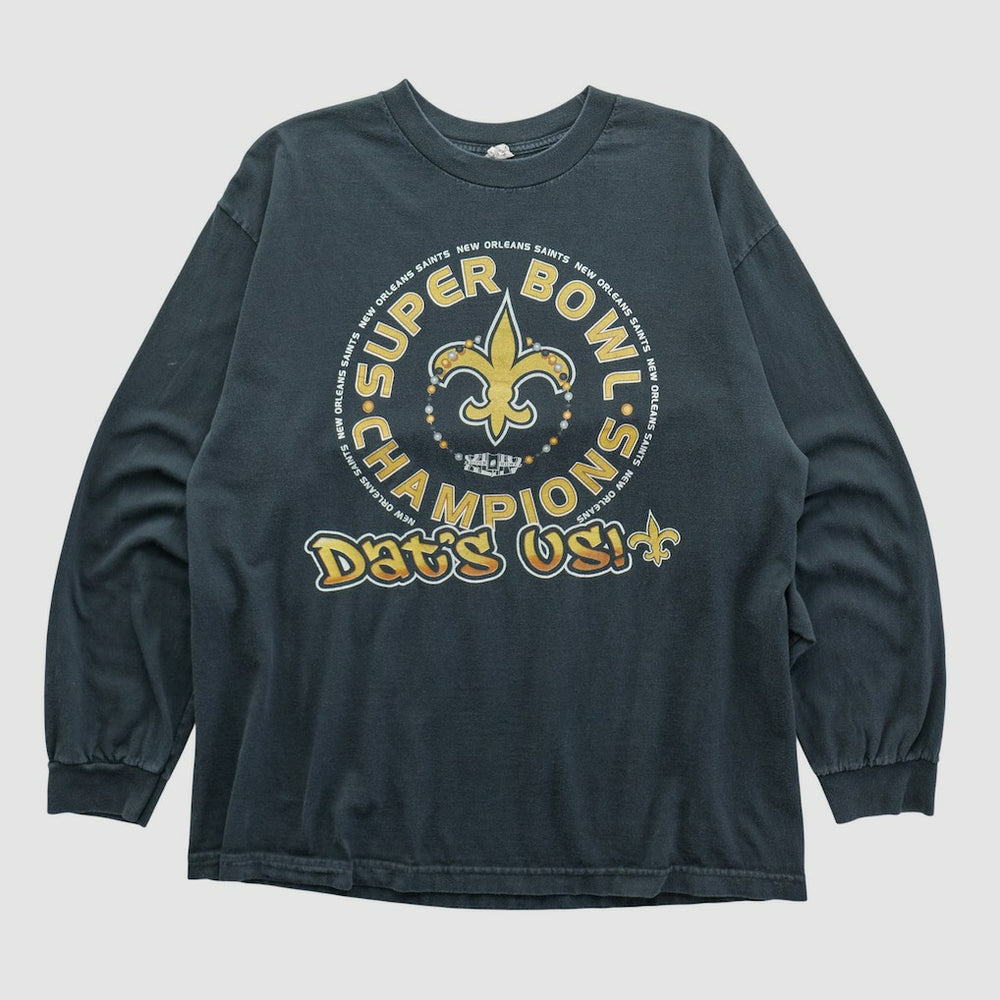 New Orleans Saints Alstyle 2010 Long Sleeve T-shirt Black Vintage - Fanatics