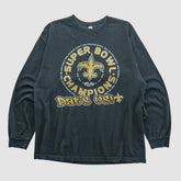 New Orleans Saints Alstyle 2010 Long Sleeve T-shirt Black Vintage - Fanatics
