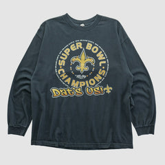 New Orleans Saints Alstyle 2010 Long Sleeve T-shirt Black Vintage - Fanatics