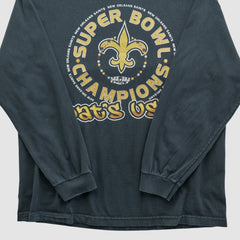 New Orleans Saints Alstyle 2010 Long Sleeve T-shirt Black Vintage - Fanatics