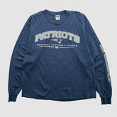 New England Patriots Gildan 2000s Long Sleeve T-shirt Navy Vintage - Fanatics