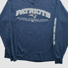 New England Patriots Gildan 2000s Long Sleeve T-shirt Navy Vintage - Fanatics