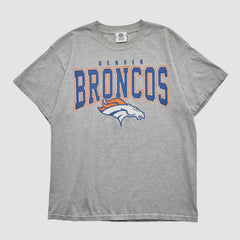 Denver Broncos NFL 2010s T-shirt Heather Gray Vintage - Fanatics