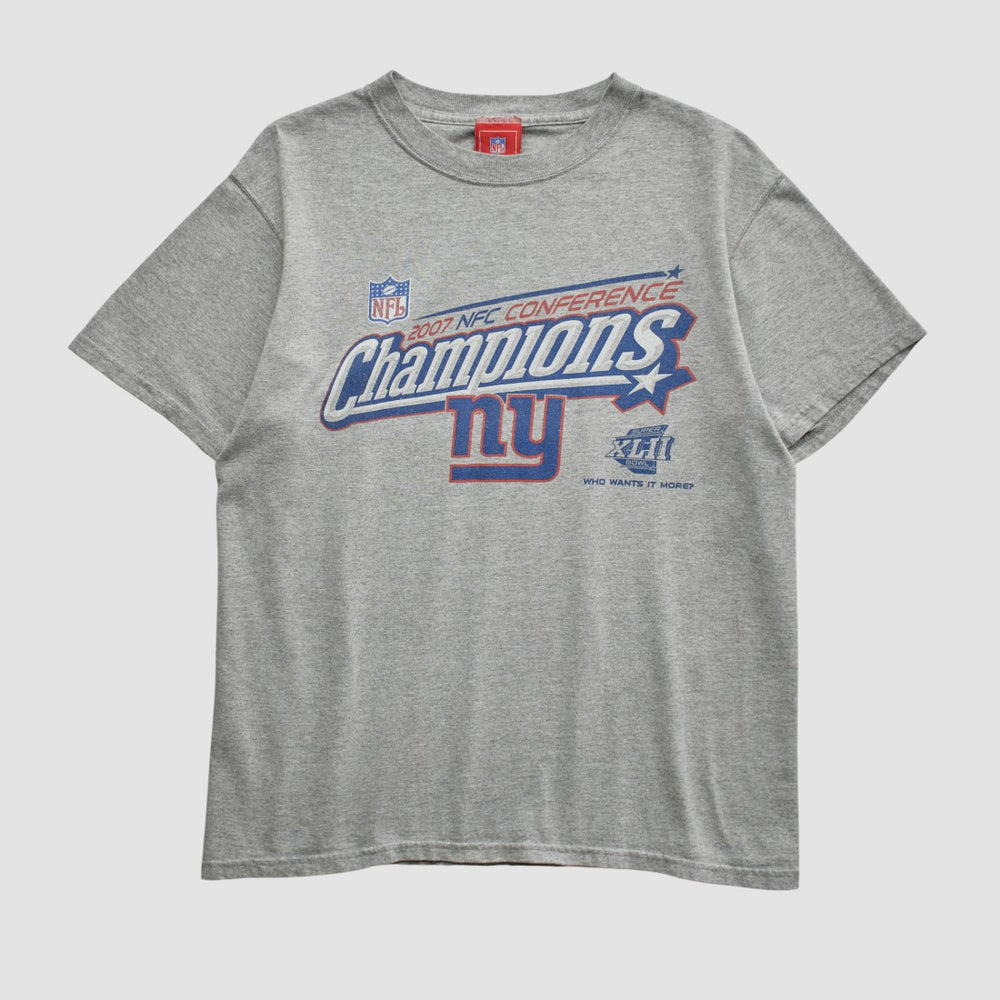 New York Giants NFL 2007 T-shirt Heather Gray Vintage - Fanatics