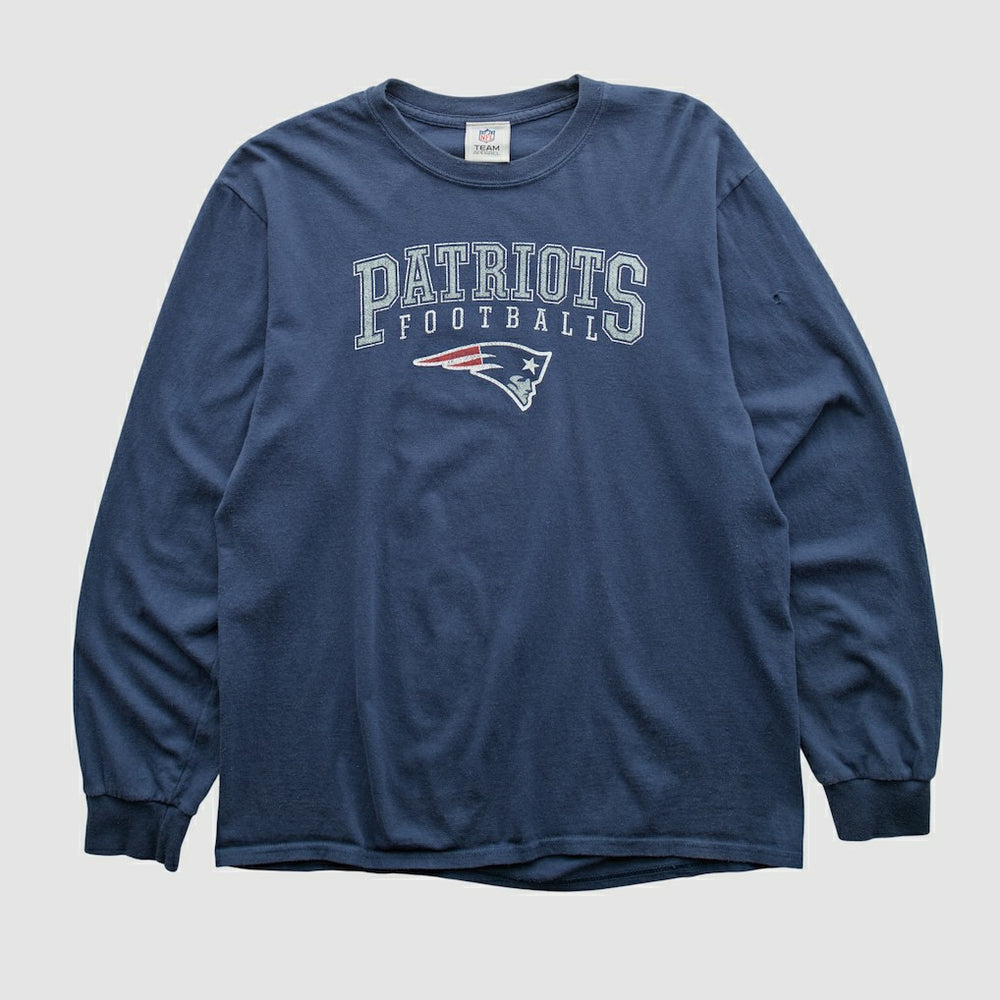 New England Patriots NFL 2010s Long Sleeve T-shirt Navy Vintage - Fanatics