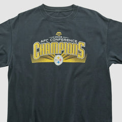 Pittsburgh Steelers 2008 T-shirt Black Vintage - Fanatics