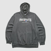 New England Patriots Majestic 2010s Hooded Pullover Sweatshirt Charcoal Vintage - Fanatics