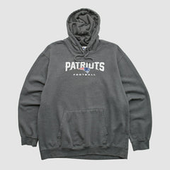 New England Patriots Majestic 2010s Hooded Pullover Sweatshirt Charcoal Vintage - Fanatics