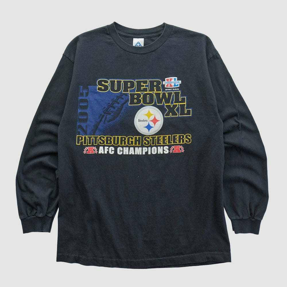 Super Bowl XL Alstyle 2006 Long Sleeve T-shirt Black Vintage - Fanatics