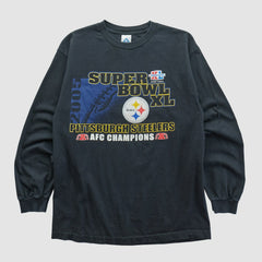 Super Bowl XL Alstyle 2006 Long Sleeve T-shirt Black Vintage - Fanatics