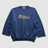 Denver Broncos Logo Athletic 90s Pullover Sweatshirt Navy Vintage - Fanatics