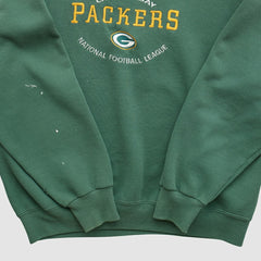 Green Bay Packers Nutmeg 90s Pullover Sweatshirt Green Vintage - Fanatics
