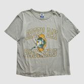 Green Bay Packers Champion 90s T-shirt Heather Gray Vintage - Fanatics