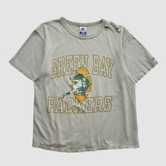 Green Bay Packers Champion 90s T-shirt Heather Gray Vintage - Fanatics