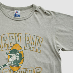 Green Bay Packers Champion 90s T-shirt Heather Gray Vintage - Fanatics