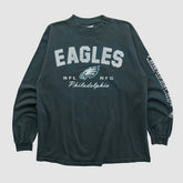 Philadelphia Eagles NFL 2000s Long Sleeve T-shirt Charcoal Vintage - Fanatics