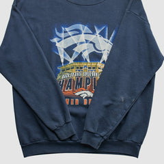 Denver Broncos 1999 Pullover Sweatshirt Navy Vintage - Fanatics