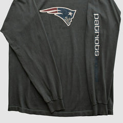 New England Patriots Reebok 2000s Long Sleeve T-shirt Charcoal Vintage - Fanatics