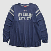 New England Patriots NFL 2000s Long Sleeve T-shirt Navy Vintage - Fanatics