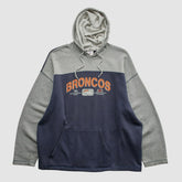 Denver Broncos NFL 2000s Hooded Pullover Sweatshirt Heather Gray Vintage - Fanatics