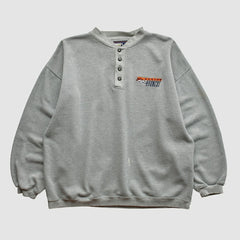 Denver Broncos Starter 90s Pullover Sweatshirt Heather Gray Vintage - Fanatics
