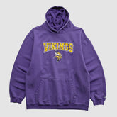 Minnesota Vikings NFL 2000s Hooded Pullover Sweatshirt Purple Vintage - Fanatics