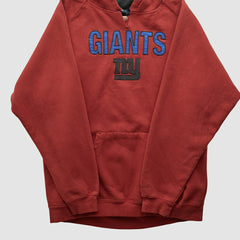 New York Giants Reebok 2000s Hooded Pullover Sweatshirt Red Vintage - Fanatics