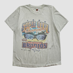 Super Bowl XXXIII Fruit of The Loom 1998 T-shirt Heather Gray Vintage - Fanatics