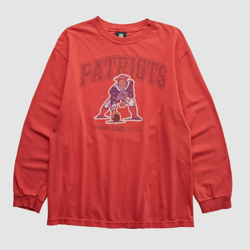 New England Patriots NFL 2010s Long Sleeve T-shirt Red Vintage - Fanatics